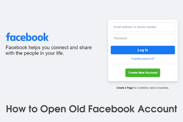 How to Open My Old Facebook account without Password